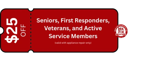 Coupon for appliance repair.